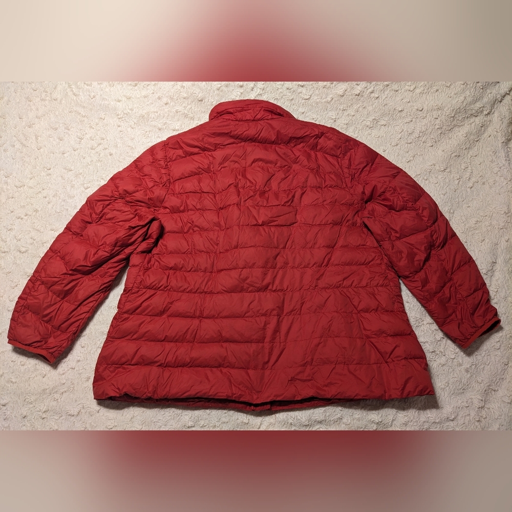 Lands' End Bright Red Lightweight Down Filled Puffer Jacket sz 2X - Picture 13 of 13